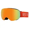 Image de Hysteresis Junior | Lunettes de ski et de snowboard pour enfants à partir de 5 ans | Cadre noir | Lentille rouge | Ruban orange | 100% Anti-Vaho UV400.