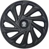 Image de Sparco Jeu de 4 enjoliveurs 15 pouces. Modèle Varese Noir. Design sportif pour les jantes de votre voiture. Construction solide et durable.
