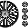 Image de Sparco Enjoliveurs Bergamo - 14-pouces - Noir/Argent - Set de 4 pièces