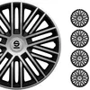 Image de Sparco Enjoliveurs Bergamo - 14-pouces - Argent/Noir - Set de 4 pièces