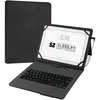 Image de SUBBLIM Étui pour Tablette avec Clavier Micro USB, Clavier Espagnol, de 10,1" à 11", Fermeture magnétique, USB C, Compatible avec appareils Android, Noir