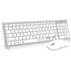 Image de SUBBLIM Clavier avec souris Combo Dual Prestige étendu sans fil double Bluetooth et récepteur USB. (Silver)