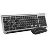 Image de SUBBLIM Clavier avec souris Combo Dual Prestige étendu sans fil double Bluetooth et récepteur USB. (Gray)