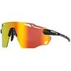 Image de eassun Mixte Fartlek Lunettes de Soleil, Monture Noire Mat/Rouge Revo, S/M
