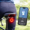 Image de WALIO T08 TagLight Feu arrière intelligent pour vélo avec localisateur Apple Find My - LED 300 m, IP65, USB-C, antivol, compatible iPhone