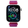 Image de SaveFamily SaveWatch Plus 2 | Montre Connectée pour Enfant avec Localisateur GPS, Appels, Vidéo, Whatsapp, Spotify, App Store - Cadran Blanc et Bracelet en Tissu Framboise