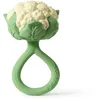 Image de Oli & Carol - Hochet et anneau de dentition pour bébé en caoutchouc naturel - Cadeau pour bébé 0 3 6 mois, 1 an - Cauliflower