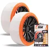 Image de ISSE Chaussettes Neige PREMIUM Super T-66 | Chaînes à Neige Textiles Homologuées et Haute Sécurité   Kit de 2 Chaînes pour Voitures + Gants