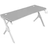 Image de Mars Gaming MGD140W Blanc, Table de Jeu 140x60 cm, Support Casque+Boissons, Tapis de Souris Total