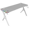 Image de Mars Gaming MGD140RGBW Blanc, Table de Jeu RGB 140cm, Support Casque+Boissons, Tapis de Souris Total