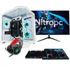 Image de NitroPC - Pack Silver | PC de Jeu Complet (AMD Ryzen 5 5500 6/12 4,2 GHz, RTX 3050 6 Go, RAM 16 Go, M.2 1TB, Windows 11 Pro| WiFi, écran 24", Clavier, Souris, écouteurs) PC de Bureau (Blanc)
