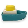 Image de Oli & Carol - Bateau Jouet Caoutchouc recyclé Jaune - Jouet de Bain - Cadeau pour bébé 0 3 6 Mois, 1 an - 3 Figurines empilables