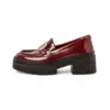 Image de Art pour femme. 113721167003_008 Chaussures en cuir 1372 York marron (40), 3 à 5 cm, Aucun, Casuel, Grenat, Classique, Bordeaux