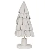 Image de BigBuy Christmas Sapin de Noël Blanc en Bois de Paulownia 34 x 19 x 80 cm