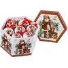 Image de LOLAhome Boîte décorée avec 14 Boules pour décoration d'arbre de Noël de 7,5 cm (Père Noël)