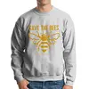 Image de Cekuyy Save The Bees Sweat à capuche chaud à col rond en polaire pour homme Gris, gris, X-Large