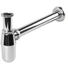 Image de Cofan Siphon bouteille Chromé | Extensible | Avec Sortie Horizontale de 330 mm et Ø32 mm | Filetage 1" 1/4