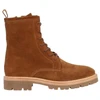 Image de Alpe pour femme. 261011 Militare Baby Silk bottines en cuir marron (36), Plat, Lacets, Fermeture éclair, Casuel