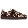 Image de HOFF pour femme. 22619410 Baskets en cuir imprimé Park, marron (36), Plat, Lacets, Casuel, Imprimé animal