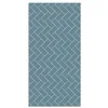Image de Panorama Tapis du Sol Allée - Différentes Tailles - (Mosaïque de Briques Bleues 80x200 cm)
