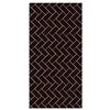 Image de Panorama Tapis du Sol Allée - Différentes Tailles - (Mosaïque de Briques Noires 80x200 cm)
