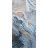 Image de Panorama Tapis du Sol Allée - Différentes Tailles - (Marbre Bleu et Orange 60x200 cm)