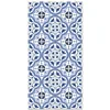 Image de Panorama Tapis Vinyle - Modèle Carreaux Ciments Fleur Bleu 80x300 cm - Différentes Tailles - Deco Maison, Cuisine, Chambre et Exterieur