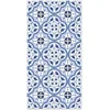 Image de Panorama Tapis Vinyle - Modèle Carreaux Ciments Fleur Bleu 60x200 cm - Différentes Tailles - Deco Maison, Cuisine, Chambre et Exterieur