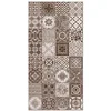 Image de Panorama Tapis Vinyle - Modèle Carreaux Ciments Nijar Brun 60x110 cm - Différentes Tailles - Deco Maison, Cuisine, Chambre et Exterieur