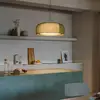 Image de LEDS-C4 Suspension LED Gong, vert, 2.700 K, Ø 61,2 cm, tissu