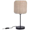 Image de Cortic Sobremesa de rattan natural/negro para bombilla E27
