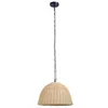 Image de Suspension Cortic en rotin naturel/noir pour ampoule E27