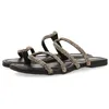 Image de GIOSEPPO Sandales noires en cuir avec lanières et pierres pour femme Bonifay, Noir, 36 EU