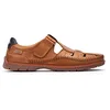 Image de Sandales Plates en Cuir Marbella pour Homme Color Brandy