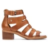Image de Pikolinos pour femme. W3H-1823 Sandales Blanes en cuir marron -Hauteur du talon 5cm (40), 5 à 8 cm, Fermeture éclair, Casuel