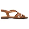 Image de Pikolinos Algar Sandales plates Femme | Cuir | Boucle | Marron clair