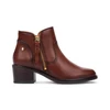 Image de Pikolinos pour femme. W2D-8674 Bottines à talons hauts en cuir marron Bacarot (37), 5 à 8 cm, Fermeture éclair, Casuel