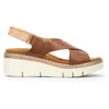 Image de Pikolinos pour femme. W0K-0606C1 Sandales compensées en cuir Gomera marron (38), 3 à 5 cm, Velcro, Casuel