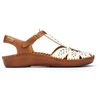 Image de Pikolinos pour femme. 655-0841C1 Chaussures semi-ouvertes en cuir avec fermeture auto-agrippante P. Vallarta blanc (39), 1 à 3 cm, Boucle, C