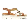 Image de Pikolinos pour femme. W4N-0650C1 Sandales compensées en cuir marron avec brides croisées Palma (38), 3 à 5 cm, Boucle, Casuel