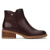 Image de Pikolinos Medina Bottines à Talon Femme | Cuir | Éclair | Marron