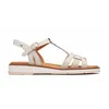 Image de Pikolinos Roquetas Sandales Plates Femme | Cuir | Boucle | Blanc