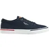 Image de Pepe Jeans London Kenton Smart M Baskets en Cuir à Coupe régulière pour Homme, Lavage Bleu