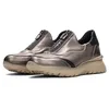 Image de Hispanitas - HI233032 Basalt - Chaussure de sport en cuir compensée, fermeture éclair avant, semelle en caoutchouc, pour: femme, Basalte, 36 EU
