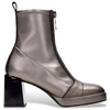 Image de Hispanitas pour femme. HI243658 Bottines en cuir à talon argenté (36), 8 à 10 cm, Fermeture éclair, Casuel