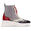 Image de Hispanitas pour femme. CHI243628 Bottines sport en cuir gris, multicolore (39), 3 à 5 cm, Fermeture éclair, Casuel