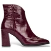 Image de Wonders pour femme. M-5444_5713_9834 Bottes en cuir Aurora 44 grenat (39), 5 à 8 cm, Fermeture éclair, Casuel, Bordeaux