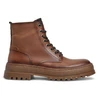 Image de Pepe Jeans pour homme. PMS50258 Lincoln Top bottines en cuir marron (40), Plat, Lacets, Fermeture éclair, Casuel
