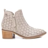 Image de Xti pour femme. 14225501-HIELO 142255 bottines beiges - Hauteur du talon : 5cm (37), Blanc, 3 à 5 cm, Fermeture éclair, Casuel, Imitation cu