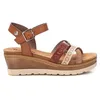 Image de REFRESH - Sandale Femme Camel - Chaussures confortables et polyvalentes - Mode décontractée - Modèle 17268201 (Taille37)